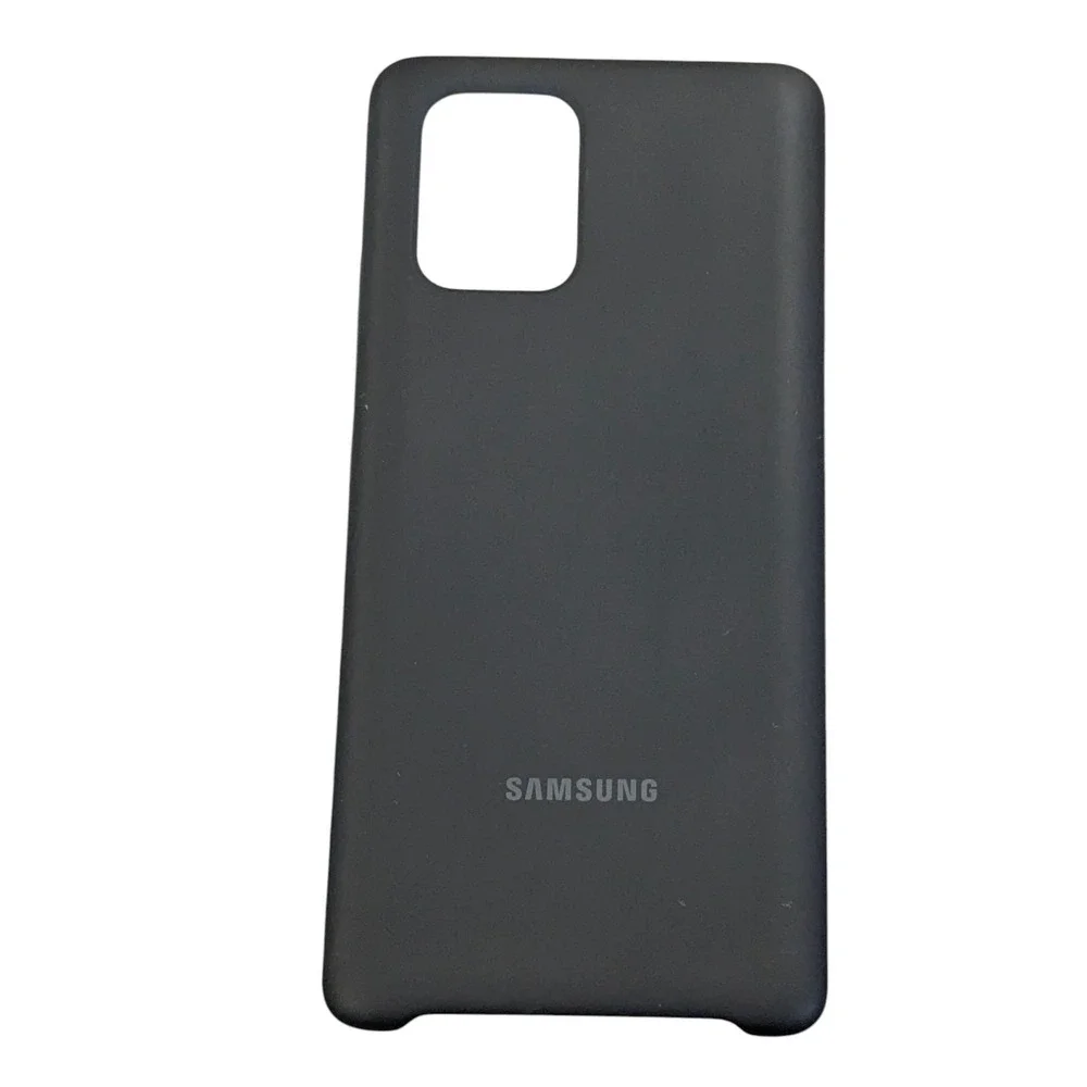 V4-O Samsung Silicone Cover Case for Samsung Galaxy S10 Lite - Black/Blue
